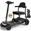 COOLHUT Foldable 4-Wheel Mobility Scooter for Adults, 35lbs Ultra Lightweight Mobility Scooter, 25+ Mile Long Range, Power Scooter with Removable Dual Lithium Batteries, 300 lbs Capacity