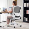 COOLHUT Office Chair, Ergonomic Office Chair with 8-year time warranty, Comfort Home Office Task Chair, Lumbar Support Computer Chair with Flip-up Arms and Adjustable Height, 350LBS