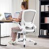 COOLHUT Office Chair, Ergonomic Office Chair with 8-year time warranty, Comfort Home Office Task Chair, Lumbar Support Computer Chair with Flip-up Arms and Adjustable Height, 350LBS