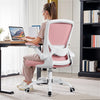 COOLHUT Office Chair, Ergonomic Office Chair with 8-year time warranty, Comfort Home Office Task Chair, Lumbar Support Computer Chair with Flip-up Arms and Adjustable Height, 350LBS