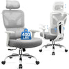 COOLHUT Ergonomic Mesh Office Chair, Big and Tall Computer Desk Chair with Adjustable Lumbar Support, Headrest and Armrest, High Back Home Office Chair for Workspace, Gaming