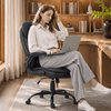 COOLHUT 400LBS Big and Tall Office Chair, Executive PU Leather Desk Chair Thick Seat Cushion and Neckrest, Support 8 Hours Heavy Duty Design, 8-Years Warranty