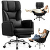 COOLHUT Extra High PU Leather Office Chair with Adjustable Headrest and Footrest, Executive Computer Chair, Ergonomic Office Chair, Thickened Seat Cushion and Lumbar Support
