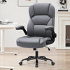COOLHUT Bige and Tall Executive Office Chair 400lbs, Ergonomic PU Leather Computer Chair with Flip-Up Armrests, Comfy Heavy Duty Office Desk Chair for Home Office Gaming
