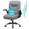 COOLHUT Leather Office Chair, Big and Tall Office Chair 400LBS Wide Seat Ergonomic Computer Desk Chair High Back Executive Leather Chair Adjustable Task Chair Lumbar Back with 8-Year Warranty