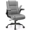 COOLHUT Office Chair, Executive Leather Chair Home Office Desk Chairs, Computer Chair with Adjustable Flip-up Padded Arms, Lumbar Support Swivel Desk Chair with Adjustable Hight and Tilt