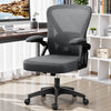 COOLHUT Office Desk Chair, 400LBS Ergonomic Mesh Rolling Work Swivel Task Chairs with Wheels, Comfortable Lumbar Support, Comfy Flip-up Arms for Home, Bedroom, Study, Student, 8-Years Warranty