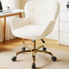 COOHUT Velvet Vanity Chair, Mackup Chair with Wheels, Comfy Swivel Modern Leisure Armchair for Girls Women, Small Office Chair Height Adjustable for Living Room, Bedroom, Offic