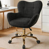 COOHUT Velvet Vanity Chair, Mackup Chair with Wheels, Comfy Swivel Modern Leisure Armchair for Girls Women, Small Office Chair Height Adjustable for Living Room, Bedroom, Offic