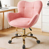 COOHUT Velvet Vanity Chair, Mackup Chair with Wheels, Comfy Swivel Modern Leisure Armchair for Girls Women, Small Office Chair Height Adjustable for Living Room, Bedroom, Offic
