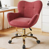 COOHUT Velvet Vanity Chair, Mackup Chair with Wheels, Comfy Swivel Modern Leisure Armchair for Girls Women, Small Office Chair Height Adjustable for Living Room, Bedroom, Offic