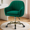 COOLHUT Office Desk Chair with Padded, Velvet Vanity Chair with Back and Wheels, Home Office Chiar with Sliver Legs, Height Adjustable, Rolling Chair for Vanity Room, Makeup Room, Bedroom