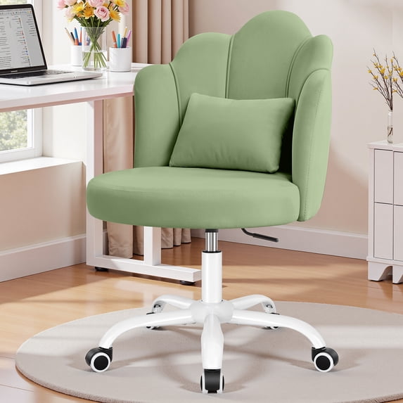 COOLHUT Office Desk Chair, Vanity Chair Velvet Petal Office Chair, Modern Home Office Chair, Height Adjustable Computer Chair for Bedroom Living Room
