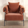 COOLHUT Upholstered Swivel Accent Chairs, Modern Fabric Arm Chairs for the Bedroom, Living Room
