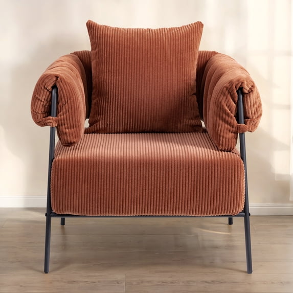 COOLHUT Upholstered Swivel Accent Chairs, Modern Fabric Arm Chairs for the Bedroom, Living Room
