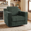 COOLHUT Swivel Accent Chair, Linen Fabric Modern Upholstered Armchair with Plump Back Pillow, Comfort Barrel Reading Chair for Living Room Bedroom