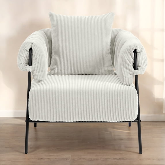 COOLHUT Upholstered Swivel Accent Chairs, Modern Fabric Arm Chairs for the Bedroom, Living Room