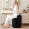 COOLHUT Velvet Swivel Vanity Chair with Storage, Upholstered Vanity Stool with Back, No Assembly Small Accent Stool, Accent Makeup Chair for Bedroom, Living Room and Dressing Area