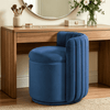 COOLHUT Vanity Chair, Upholstered Vanity Stool with Storage, Velvet Swivel Accent Chair, No Assembly Small Accent Stool, Makeup Chair for Bedroom, Living Room and Dressing Area