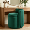 COOLHUT Vanity Chair, Upholstered Vanity Stool with Storage, Velvet Swivel Accent Chair, No Assembly Small Accent Stool, Makeup Chair for Bedroom, Living Room and Dressing Area