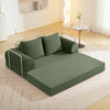 COOLHUT Combination Sofa, High Rebound Density Sponge Sofa Couch with Two Big Pillows, Six Forms Floor Sofa Couch Three Seats Sofa Bed for Living Room, Bedroom