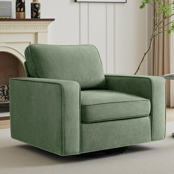 COOLHUT 360° Swivel Accent Chair Set of 1, 36.2" Wide Accent Chair Armchair, Comfy Upholstered Single Sofa Chair for Living Room and Bedroom