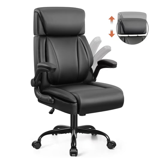 CoolHut Big and Tall Office Chair 400LBS, Adjustable Headrest Ergonomic Computer Desk Chair