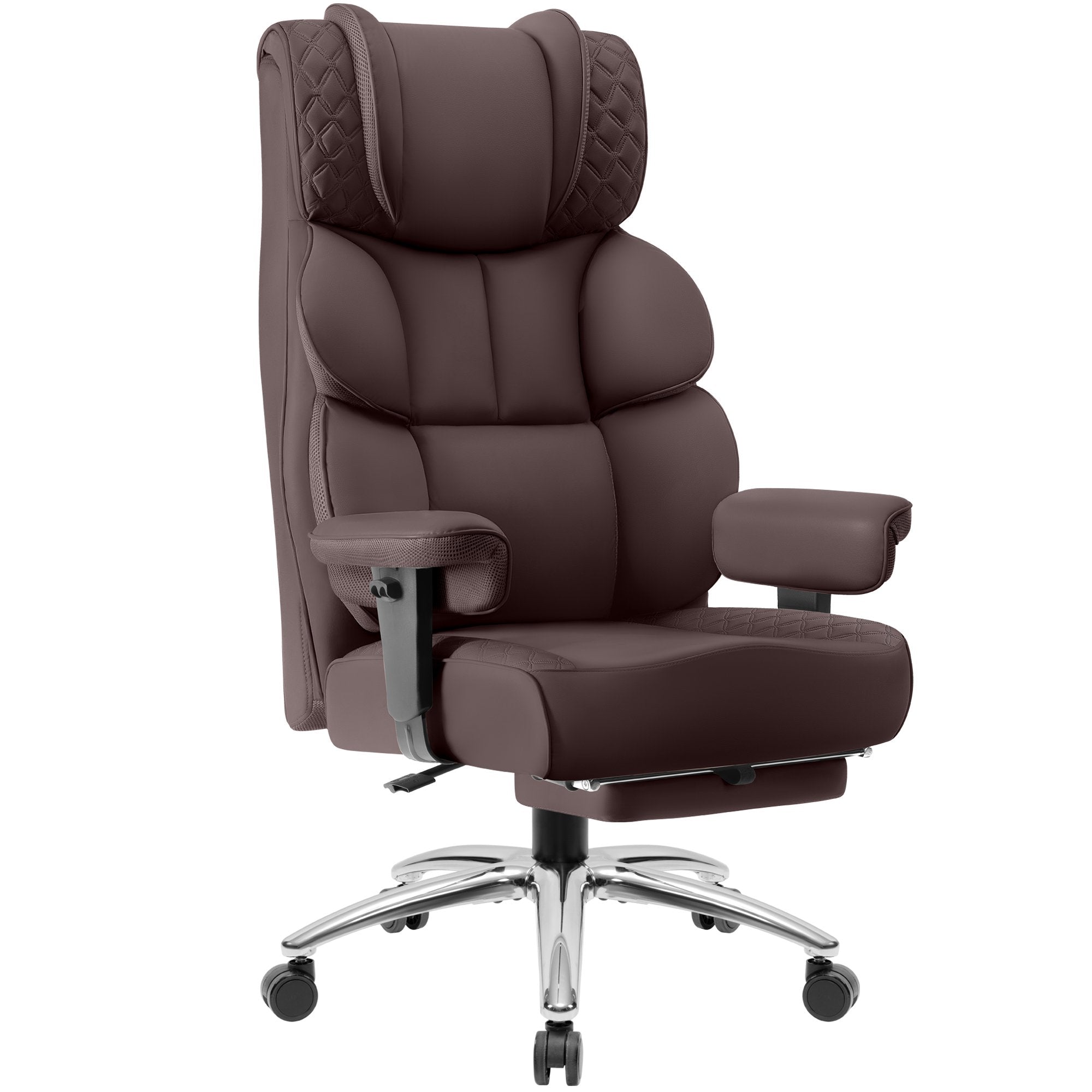CoolHut Big and Tall Office Chair 400LBS, Adjustable Headrest Ergonomic Computer Desk Chair, Executive Leather Chair with Adjustable Armrest, High Back Office Chair Havy Duty Design