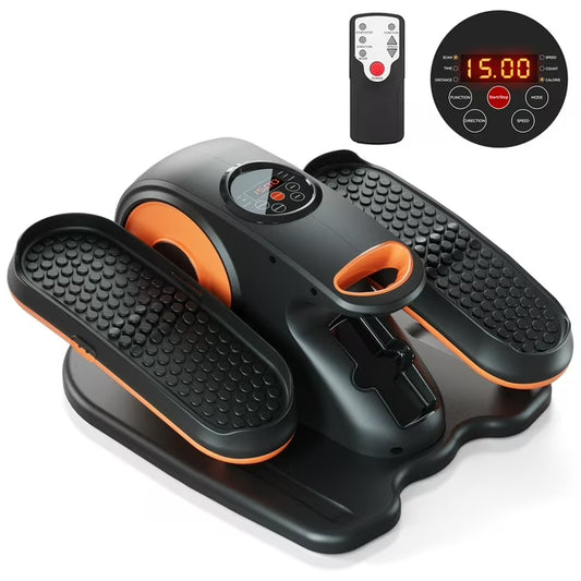 Under Desk Elliptical Machine, Ellipse Leg Exerciser for Seniors Fully Assembled, Quiet & Portable Electric Seated Pedal Exerciser with Remote Control & 12 Adjustable Speeds