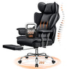 COOLHUT Big and Tall Office Chair 500LBS Wide Seat Ergonomic Computer Desk Chair, PU Leather Executive Office Chair with Footrest, Adjustable Task Chair Lumbar Back Support 8 Hour