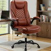 COOLHUT Big and Tall Office Chair, Executive Home Office Desk Chairs, Ergonomic Computer Faux Leather Desk Chair with Adjustable Flip-Up Arms, Lumbar Support Swivel Task Chair