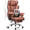 COOLHUT Large Executive PU Leather Office Chair with Adjustable Armrests and Footrest, High Back and Lumbar Support, Ideal for Big and Tall Users, Perfect for Home Office or Computer Desk Use