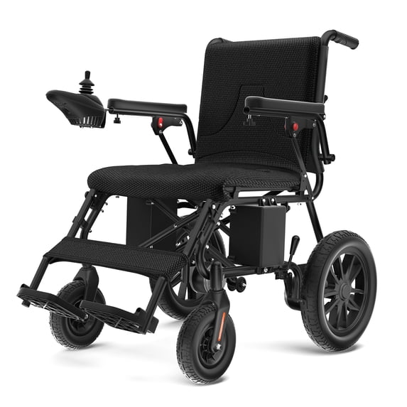 COOLHUT Electric Wheelchair 20+ miles Range All Terrain, Portable Motorized Wheelchair for Seniors, Lightweight Foldable Electric Wheelchair, 5 years warranty, 500W Dual Motors Powerful
