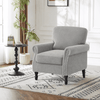 COOLHUT Modern Accent Chair Armchair, Linen Fabric Upholstered Comfy Single Sofa with Solid Wood Frame for Living Room