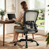 COOLHUT Ergonomic Office Chair, Home Office Desk Chair, Comfort Mesh Task Chair with Adjustable Lumbar Support and Flip up Arms