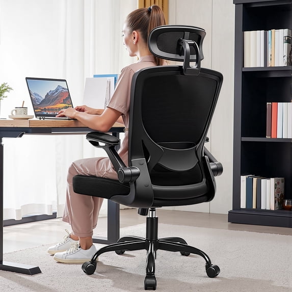COOLHUT Office Chair Ergonomic Desk Chair, High Back Gaming Chair, Big and Tall Reclining Comfy Home Office Chair Lumbar Support Breathable Mesh Computer Chair