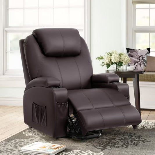 COOLHUT Power Lift Recliner Chair Recliners for Elderly with Heat and Massage Recliner Chair for Living Room, PU Leather Single Sofa for Adults