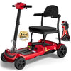 COOLHUT Foldable 4-Wheel Mobility Scooter for Adults, 35lbs Ultra Lightweight Mobility Scooter, 25+ Mile Long Range, Power Scooter with Removable Dual Lithium Batteries, 300 lbs Capacity