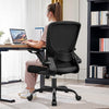 COOLHUT Office Chair, Ergonomic Office Chair with 8-year time warranty, Comfort Home Office Task Chair, Lumbar Support Computer Chair with Flip-up Arms and Adjustable Height, 350LBS