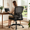 COOLHUT Ergonomic Office Chair, Home Office Desk Chair, Comfort Mesh Task Chair with Adjustable Lumbar Support and Flip up Arms