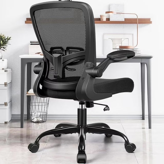 COOLHUT Office Chair, Ergonomic Desk Chair with Adjustable Lumbar Support and Flip up Arms