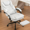 COOLHUT Executive Office Chair, Big and Tall Office Chair with Footrest Reclining Faux Leather Chair High Back Lumbar Support Ergonomic Office Chair with Padded Armrests