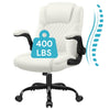 COOLHUT Leather Office Chair, Big and Tall Office Chair 400LBS Wide Seat Ergonomic Computer Desk Chair High Back Executive Leather Chair Adjustable Task Chair Lumbar Back with 8-Year Warranty