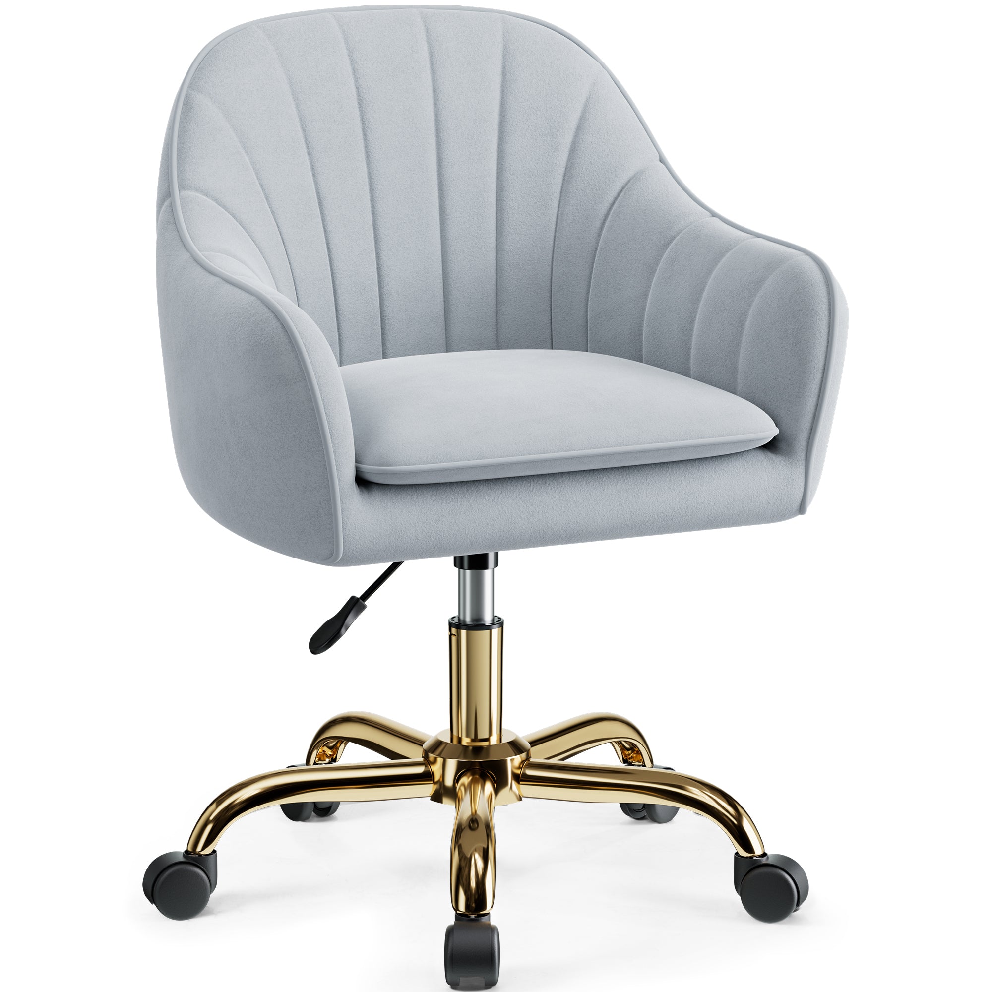 Modern Vanity Chair with Adjustable Height and Comfy Back Support