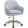 Modern Vanity Chair with Adjustable Height and Comfy Back Support