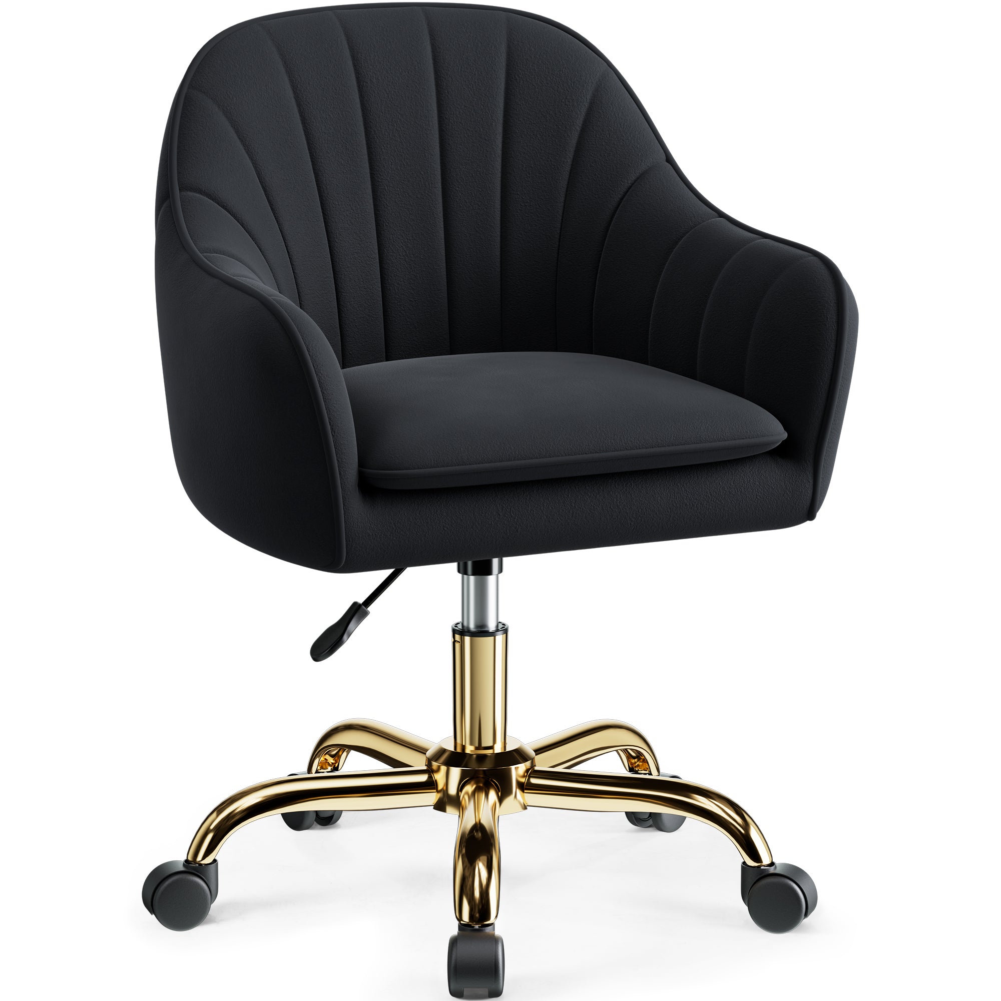 Modern Vanity Chair with Adjustable Height and Comfy Back Support