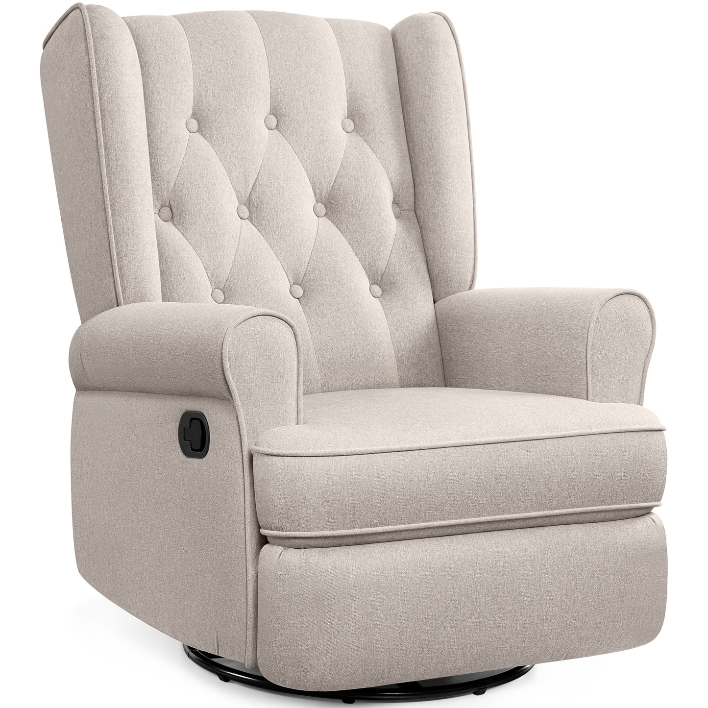 COOLHUT Swivel Rocker Recliner Chair for Adults, Glider Recliner Chairs with Comfy Linen Fabric,