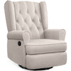 COOLHUT Swivel Rocker Recliner Chair for Adults, Glider Recliner Chairs with Comfy Linen Fabric,