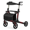 COOLHUT Foldable Rollator Walker for Seniors, All-Terrain Rollator Walker with Soft Padded Seat and Backrest