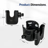 COOLHUT 20+ Miles Long-Range Electric Wheelchair Cup Holde, Fits All Models of Electric Wheelchairs, Black